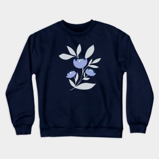 Periwinkle blue peony flower Crewneck Sweatshirt